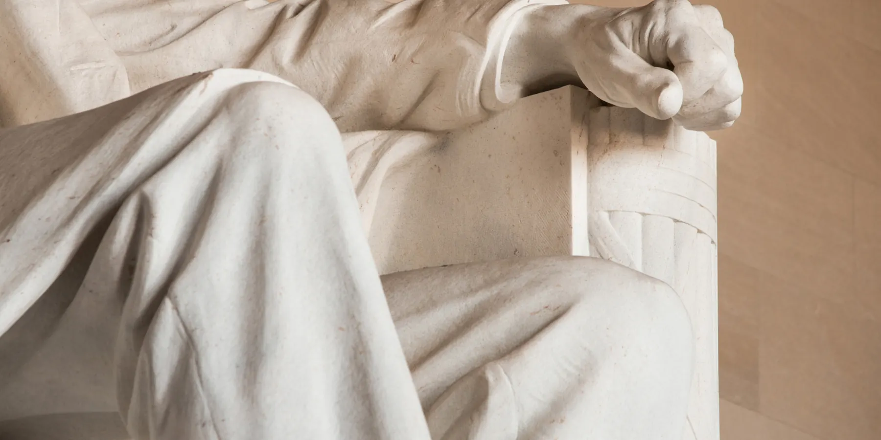 Detail of the Lincoln Memorial statue